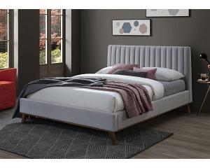 5ft King Size Albany Ligtht Grey Soft Velvet Fabric Upholstered Bed Frame